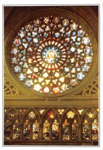 BF40515 toledo spain catedral roseton de la puerta  stained glass vitraux