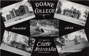 C95/ Crete Nebraska Ne Photo RPPC Postcard c40s Doane College 5View Buildings