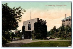 Winnipeg Manitoba Canada Postcard Scene at Old Fort Garry 1911 Antique Posted