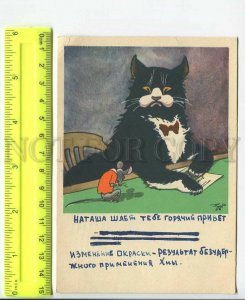 436362 USSR 1955 Eliseev Cat Mouse from archive violinist Ilya Shpilberg