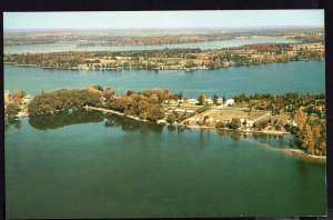 Ontario ~ Aerial View of LAKE ON THE MOUNTAIN near Picton Chrome 1950s-1970s