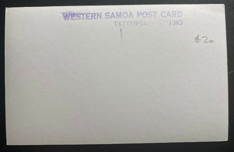 Mint Wester Samoa Real Picture Postcard RPPC Tattersall Studio Village View