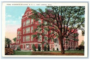 c1920's Home Economics Building MSC East Ground Lansing Michigan MI Postcard