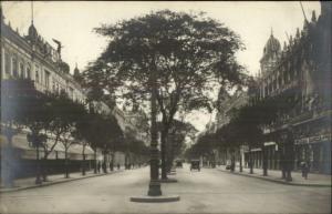 Rio De Janeiro - Avenida Rio Branco c1910 Real Photo Postcard