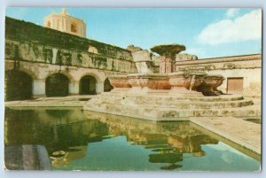 Antigua Guatemala C. A. Postcard Fountain La Merced c1950's Vintage Unposted