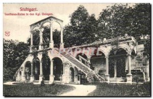 Postcard Old Ruin Stuttgart Lusthaus in den Anlagen Kgl