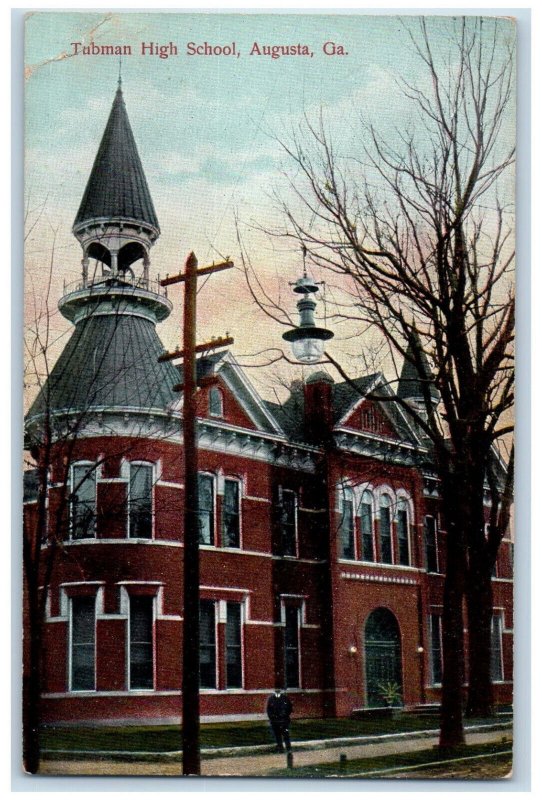 c1910 Tubman High School Augusta Georgia GA Antique Unposted Postcard