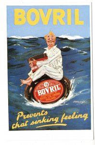 Man Floating on Bottle of Bovril, Advertising