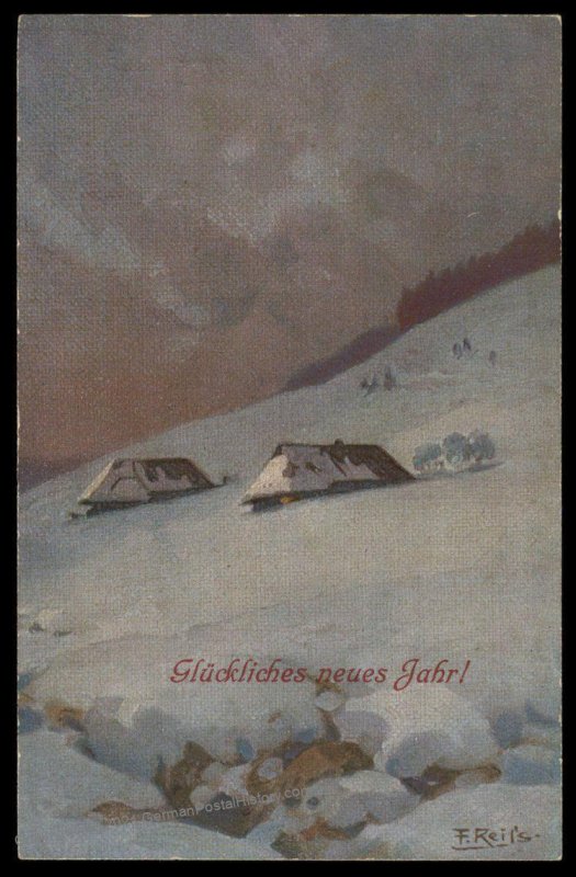 3rd Reich Germany SS Muehlhausen  Weihnacht Christmas Card FELDPOST Cover 100601