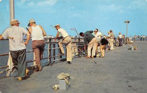 Fishing Along the Dock Long Branch, NJ., USA Fishing Unused 