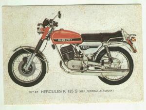 Postal calcomania adhesiva: Hercules K 125 S (Rep.Federal Alemana)