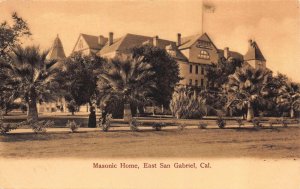 Postcard Masonic Home in East San Gabriel California~119755