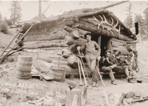 Frontiersmen Roberts Cabin Cripple Creek Colorado 1893 Western USA Recent Print