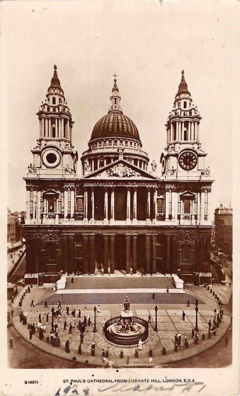 B23554 St Paul Cathedral London uk real photo 