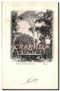 Old Postcard Fontana Di Umberto Villa Roma