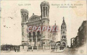 Old Postcard Lyon Basilica of Our Lady of Fourviere and Old Chapel