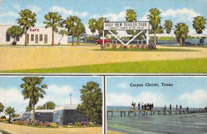 Corpus Christi Texas Gulf View Trailer Park Multiview Antique Postcard J75170