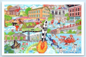 HUNTSVILLE, Alabama AL ~ Shawn Doughty Art WHO, WHAT & WHERE  4x6 Postcard