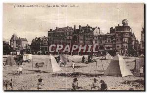 Old Postcard Malo les Bains Beach and Villas