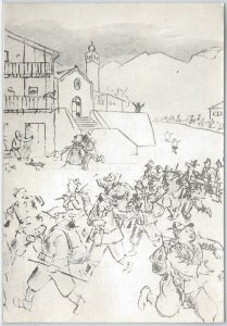 45602 VINTAGE POSTCARD - REGIMENTAL --- ALPINE illustrated by NEW #1-