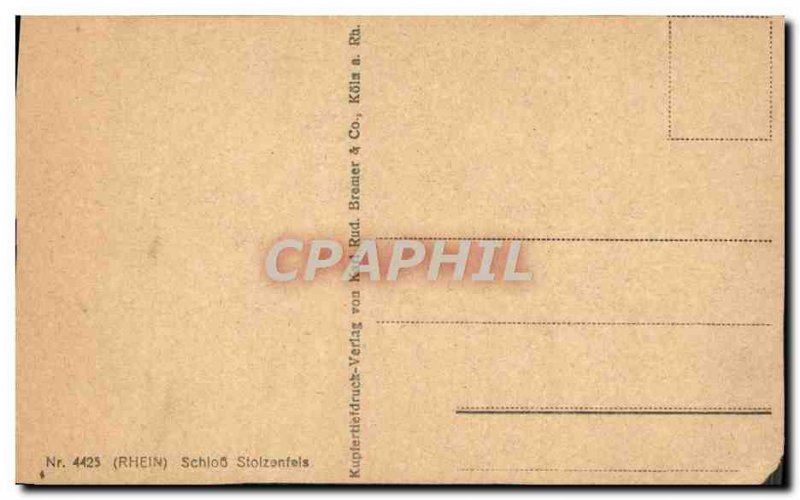 Postcard Old Scloss Stolzenfels