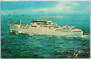 1950's Ship Grace Line Santa Magdalena First Class Cruise Ship Posted Postcard