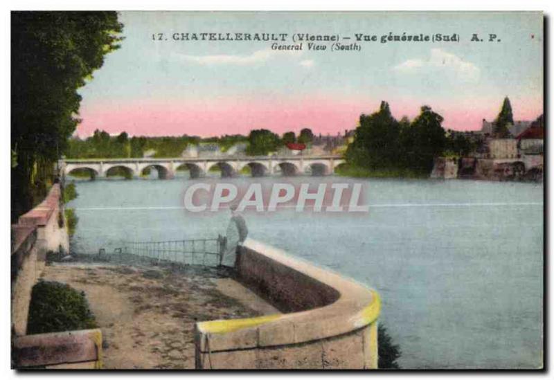 Old Postcard Chatellerault (Vienna) View geuerale (South) P A General View (S...