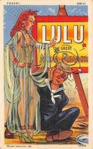 Lulu The Mind Reader Redhead Pin-Up Topless Nude Risque Comic Navy 1940s WWII