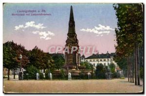 Postcard Old Ludwiigshafen Marktplats thousand Lultpodbrunnen