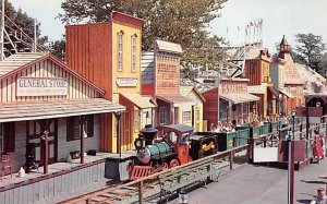 Eldorado Train Ride Riverside Park Agawam, Massachusetts USA View Postcard Ba...