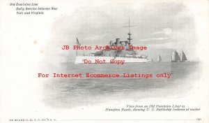 US Navy, Battleship Indiana from Old Dominion Line Steamship, PMC