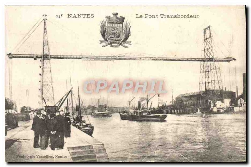 Old Postcard Nantes Transporter Bridge