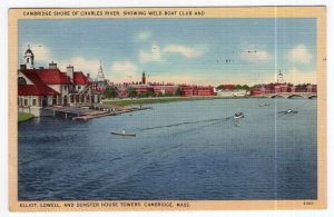 Cambridge, Mass, Cambridge Shore Of Charles River, Showing Weld Boat Club