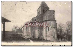 Auneuil Postcard Old L & # 39eglise