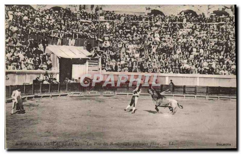 VINTAGE POSTCARD Sport Spain Bullfight Toro Bull installatio