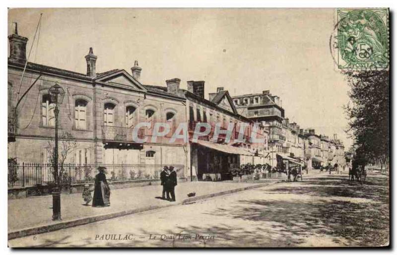 Old Postcard Pauillac Quai Leon Perrier