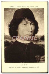 Old Postcard Antwerp Royal Museum Of Fine Arts Hans Memling Nicolas di Spinel...