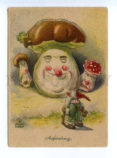 164098 MUSHROOM Amanita GNOME Dwarf by ENGELHARDT vintage PC