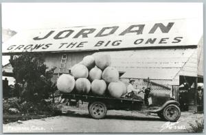 PALISADE CO EXAGGERATED PEACHES JORDAN TRUCK VINTAGE REAL PHOTO POSTCARD RPPC