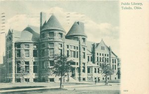 Postcard 1906 Ohio Toledo Public Library undivided 23-13338