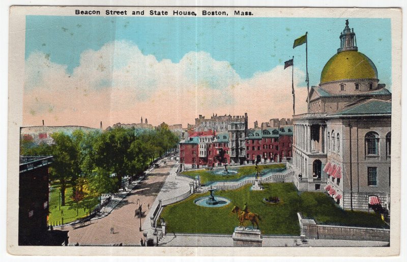 Boston, Mass, Beacon Street and State House