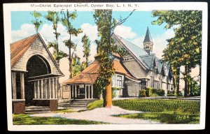 Vintage Postcard 1915-1930 Christ Episcopal Church, Oyster Bay, Long Island, NY