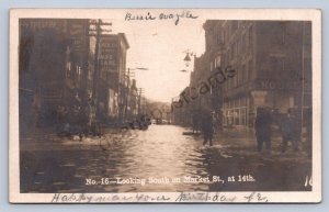 J87/ Wheeling West Virginia RPPC Postcard c1908 Flood Disaster Market 454