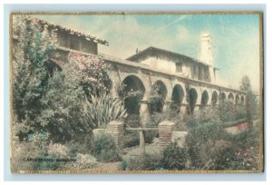 1910 RPPC Real Tinted Photo Capistrano Mission CA Postcard P181 