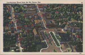 Postcard Loockerman Street From Air Dover DE Delaware