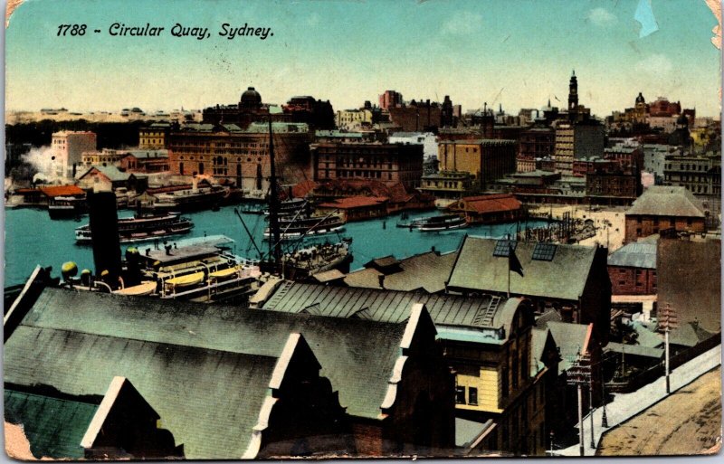 Australia Circular Quay Sydney Vintage Postcard C029 