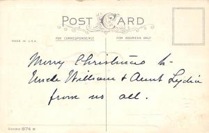 Christmas Post Card Old Vintage Antique Xmas Postcard Writing on back