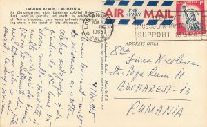 USA Postcard Laguna Beach CA panorama