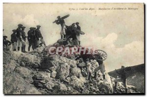 Old Postcard Militaria Alpine hunters in the Alps Maneuvers d & # mountain 39...