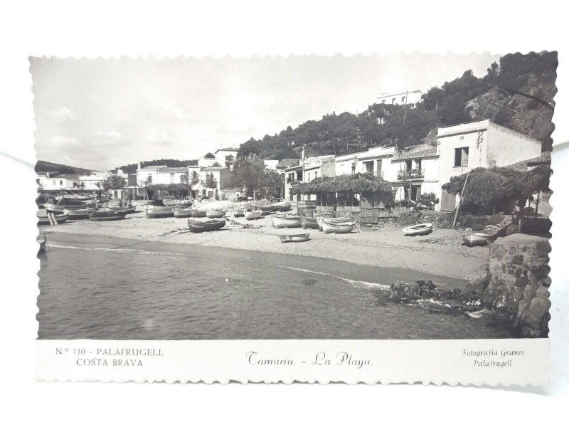 Pair of Palafrugell Costa Brava SpainVintage RP Postcards Playa de Tamariu 1950s